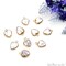 Pearl Gold Electroplated Pendant, 12mm Heart Shape Pearl Connector, Necklace Pendant, DIY Bracelet Charm, GemMartUSA (PER-10071)